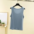 thumbnail image 4 of Débardeur pour Femme avec Soutien-Gorge Intégré, Camisoles Sans Manches pour Femmes Couleur Unie Col Rond Camisole Décontractée, Haut de Détente Doux pour Dormir pour l'Été, 4 of 9