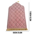 thumbnail image 2 of Portable Foldable Prayer Mat with Embossed Knee Design, Non-Slip Flannel Travel Rug for Home Office Mosque, 2 of 5