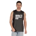 thumbnail image 1 of Inkmeso Printed Graphic World Okayest Dad€ T-Shirt For Mens Best Daddy Ever Gift T-Shirt, 1 of 7