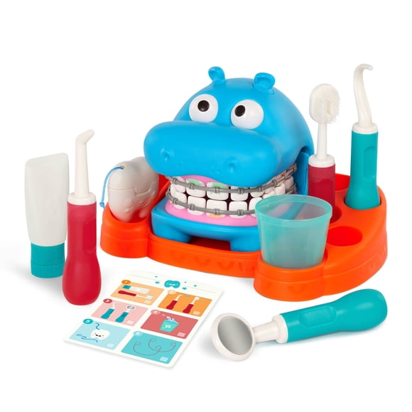 Coffret de jeu Battat Hippodontiste – Dentiste en plastique avec 14 accessoires – Jouet pour tout-petits et enfants d’âge préscolaire