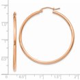 thumbnail image 3 of 14k Rose Gold 2mm Polished Hoop Earrings TE526, 3 of 3