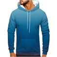 thumbnail image 1 of Rbaofujie Chandails à Manches Longues pour Hommes Hommes Décontracté Mode Col Rond Poches Imprimé Dégradé Chandail à Enfiler Hauts à Manches Longues Chandail à Capuche Chandails pour Hommes, 1 of 5