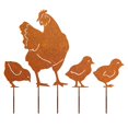 thumbnail image 4 of Bgsha Ensemble de 4 Piquets Rustiques pour Poulet pour Décoration de Parterre de Fleurs de Jardin, 4 of 10