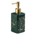 thumbnail image 1 of Qeeadeea Marble Soap Dispenser For Bathroom Kitchen, Hand Ceramic Soap Dispenser, Gold Soap Dispenser, Refillable Lotion Dispenser-dark green-320ml/11.3oz, 1 of 6