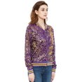 thumbnail image 5 of Fashion Womens Sequin Long Sleeve Front Zip Jacket with Ribbed Cuffs, 5 of 5