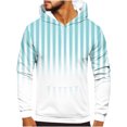 thumbnail image 1 of Rbaofujie Sweat à Capuche pour Hommes, Mode Décontractée, Col Rond, Poches, Imprimé Dégradé, Manches Longues, 1 of 5