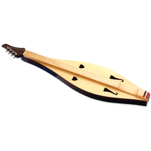 AppleCreek ACD100 Montagne Dulcimer, un instrument Folklorique à Cordes en Forme de Goutte avec Dessus, Dos et Côtés en Épinette Laminée, Cou et fingerboard en Érable, et 6 1/2 Frettes. Idéal pour l'Accompagnement de Chansons Folkloriques et les Étudiants Débutants, Il Mesure 31 Pouces de Longueur et Présente des Trous Sonores en Forme de Cœur.