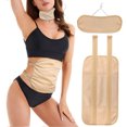 thumbnail image 4 of Youkk Cloth Aid To Castor Oil Durable Reusable Castor Oil Pack Maintain Body Health Wrapping Kit khaki Waist pack+neck pack 1Set, 4 of 6