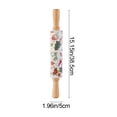 thumbnail image 3 of Christmas Rolling Pin Baking Tool Wooden Dough Roller with Silicone Gloves and Scraper Set High-Temp Resistant for Holiday Cooking Kitchen Utensils for Cookies Cakes Gift Idea, 3 of 6