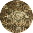 thumbnail image 1 of Ahgly Tapis Rond Lavable en Machine Intérieur Transitionnel Marron, 4 Pieds Rond, 1 of 7