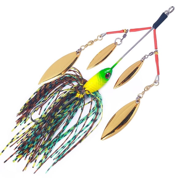 Appât Toupie Leurre de Pêche Saule+lame Appât Toupie Équipement pour la Pêche à l'Achigan F6D5