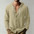 thumbnail image 2 of RXMEKW Cardigan à Capuche Uni pour Hommes avec Boutons devant et Manches Longues, 2 of 8