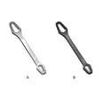 thumbnail image 1 of Torx Wrench Double-head Adjustable Ratchet Spanner Marked Handle for Car Nut Removal Extractor Metal Handheld Hand Tool Supply Black, 1 of 9