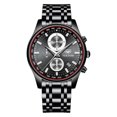 thumbnail image 3 of Mens Quartz Watch With Luminous Moon Phase Week Month Calendar Analog Display 30M Water Resistant Sapphire Crystal, 3 of 7