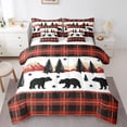 thumbnail image 1 of YST Rustic Bear Comforter Set, 7-Piece, Buffalo Plaid, Full Size, 1 of 5