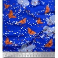 thumbnail image 1 of Soimoi Rayon Fabric Dot,Floral & Butterfly Printed Fabric 1 Yard 42 Inch Wide, 1 of 3
