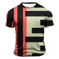 thumbnail image 1 of Styesk T-Shirts pour Homme Hommes Mode Décontractée Imprimé Sport Manches Courtes Col Rond Chemisiers Chemises, 1 of 4
