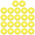 thumbnail image 1 of Unique Bargains Plastic Binding Discs, Yellow, 22 Count, 28mm, Heart Binder Rings, 1 of 6