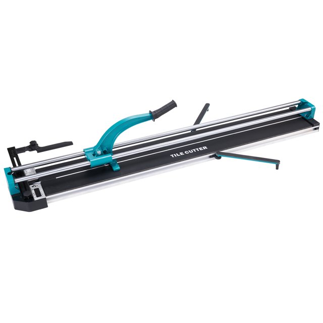 KFFKFF Hand-Operated Tile Slicer, 48-inch, Suitable for Porcelain and Ceramic Tiles, Equipped with Tungsten Carbide Cutting Disc, Infrared Alignment, Non-Slip Foot Design, Dual Guide Rails