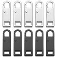 thumbnail image 2 of 10Pcs Replacement Zipper Pull Resistant Slider Crafts Repair Kit Head for Suitcase Luggage Shoe Boots Clothing Jacket Sewing, 2 of 9