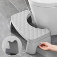 thumbnail image 4 of Gray Soft Toilet Stool Bathroom Hair Non-Slip Treading Stool Office Padded Footstool, 4 of 6