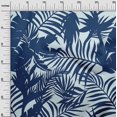 thumbnail image 3 of oneOone Rayon Blue Fabric Leaves Sewing Craft Projects Fabric Prints By Yard 56 Inch Wide, 3 of 5