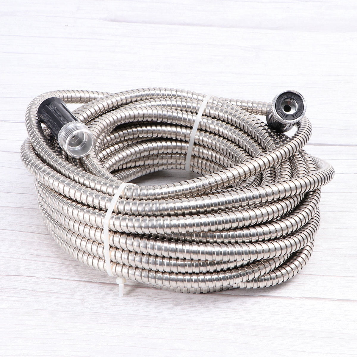 FUEENIRVA Garden Water Hose Silver Heavy Duty Expandable Hose Pipe 1Set