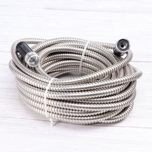 FUEENIRVA Garden Water Hose Silver Heavy Duty Expandable Hose Pipe 1Set