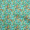 thumbnail image 1 of oneOone Velvet Aqua Blue Fabric Tropical Dress Material Fabric Print Fabric By The Yard 58 Inch Wide, 1 of 5