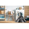 thumbnail image 2 of Ahgly Company Tapis d'Intérieur Lavable à la Machine, Carré, Transitionnel, Gris Foncé Noir, Tapis de Zone, 7 Pieds Carré, 2 of 7