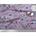 thumbnail image 2 of Soimoi Modal Satin Fabric Artistic Paisley Print Fabric by Yard 42 Inch Wide, 2 of 3