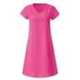 thumbnail image 3 of AMERTEER Robe Décontractée en Coton Style Été pour Femmes, 3 of 7