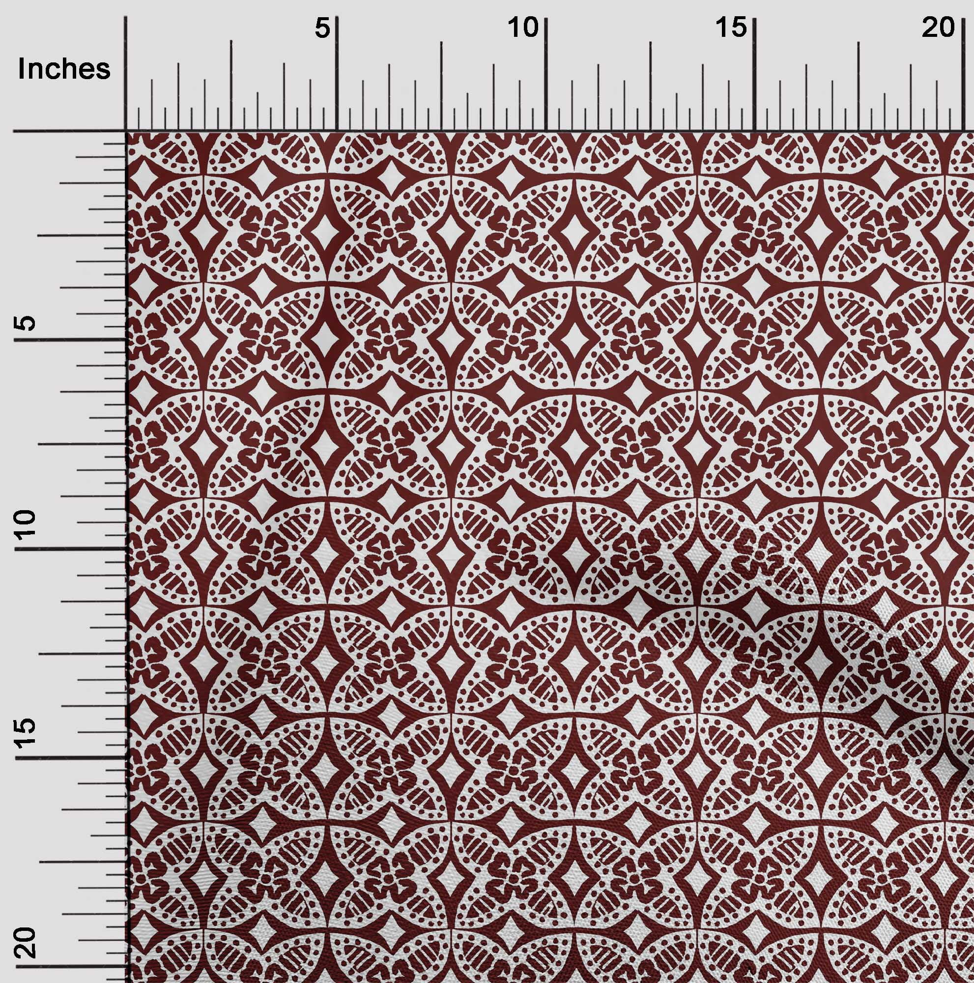 oneOone Viscose Chiffon Fabric Floral Block Print Fabric By The Yard 42 Inch Wide