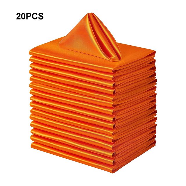 Baohd 20pieces Durable And Easy To Clean Table Napkins For Everyday Wide Application Square Table Napkin orange