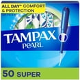 thumbnail image 1 of Tampax Pearl Tampons, with LeakGuard Braid, Super Absorbency, Unscented, 1 of 23