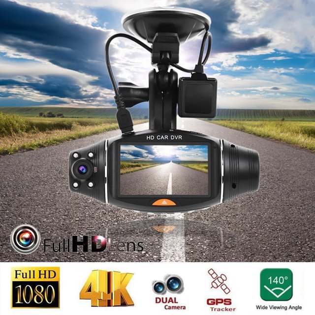 Driving recorder Dash Cam Car DVR Video Dash Cam, 1080P Dual Lens GPS Car Dashboard DVR Camera Video Recorder Dash Cam G-Sensor Night Vision