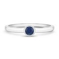 thumbnail image 1 of 925 Sterling Silver Simulated Sapphire Birthstone CZ Ring For Girls Size 3, 1 of 4