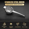 thumbnail image 3 of Compact 304 Stainless Steel Hand Juicer with Anti-Slip Thickened Handle – Efficient Arc Design Manual Press Squeezer for Lemons, Easy to Clean, Mirror-Polished Durable Fruit Juicing Tool for Home, 3 of 7