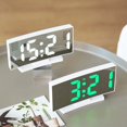 thumbnail image 4 of Bgsha 1PC Led Electronic Clock Desktop Clock Simple Alarm Clock Curved Screen Clock, 4 of 9