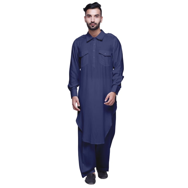 Atasi Kurta-Pyjama Pathani en Rayonne pour Garçons, Ensemble de Kurta Long Décontracté pour Mariage