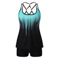 thumbnail image 3 of Tankini Swimsuits for Women Retro Bathing Suits Two Pieces Modest Swimming Wear Sports Tank Tops with Boyshorts, 3 of 9