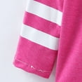 thumbnail image 3 of PMVFHDE Liquidation Chemises Filles Décontractées Manches Longues Col Rond Chandails en Molleton Rayés Amples Pull Tops Rose Vif, 8-9 Ans, 3 of 4