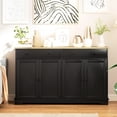 thumbnail image 2 of HOMCOM Sideboard Cabinet with Storage Drawers Adjustable Shelves Black, 2 of 10