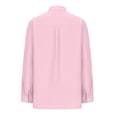 thumbnail image 4 of Yuyuzo Womens Fall Business Casual Tops Long Sleeve Button down Blouses Loose Basic Going out Tops, 4 of 5