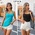 thumbnail image 2 of ORUYROP Débardeurs en Coton avec Bretelles Spaghetti Réglables Couche Cami Col Rond S - 5X, 2 of 7