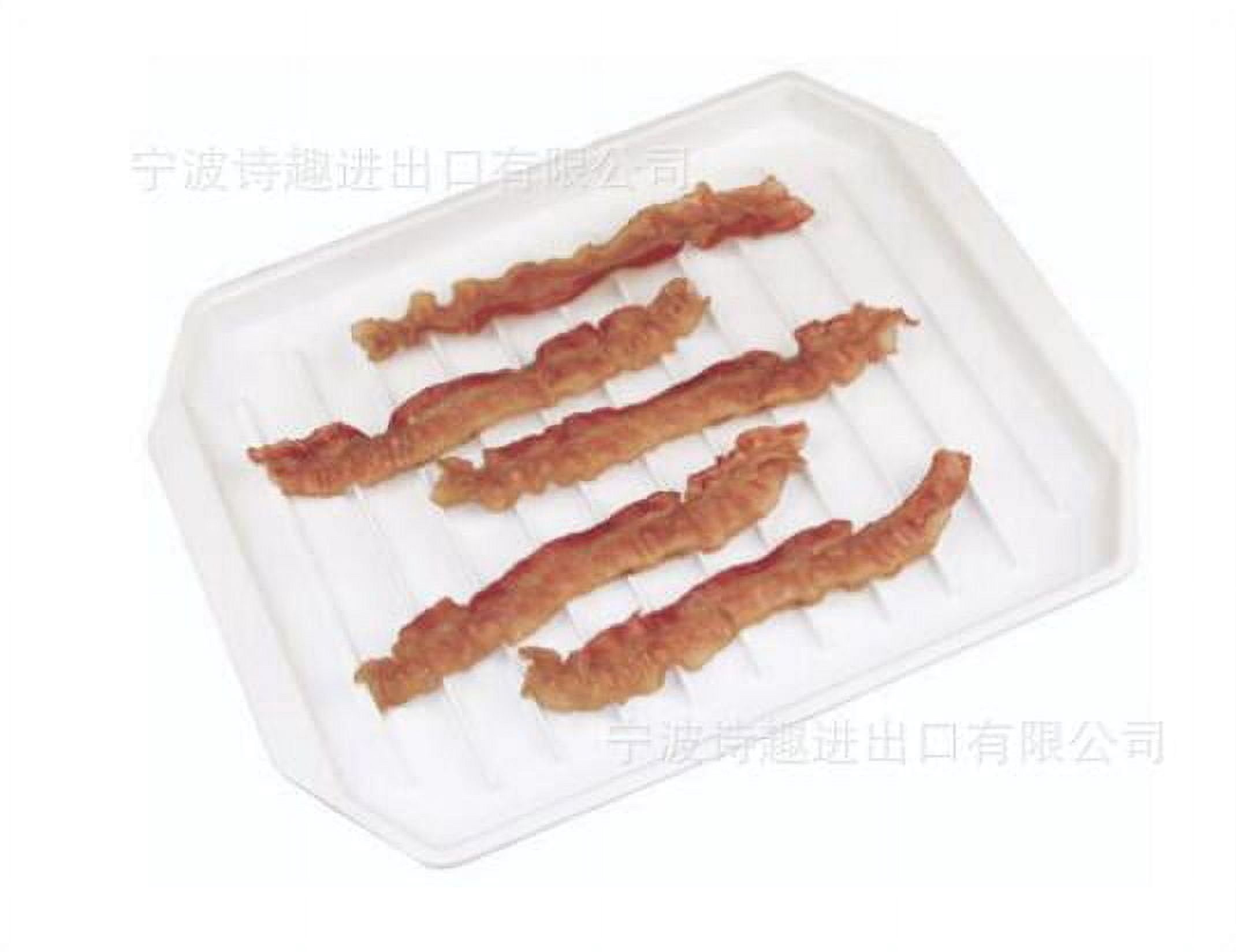 LOVEVER Poêle à Bacon Plateau de Cuisson Micro-Ondes Support de Cuisson Micro-Ondes pour la Maison