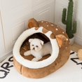 thumbnail image 1 of Lit Mignon pour Chien Lit Chaud pour Chiot Maison pour Chat et Hiver Chaud L, 1 of 7
