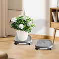 thumbnail image 5 of Rbaofujie Universal Wheel Round Plastic Base Mobile Flowerpot Tray Thickened Resin Universal Wheel with Brake Strap Water Box Drawer Tray with Wheel Flower Support, 5 of 5