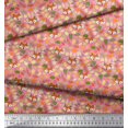 thumbnail image 2 of Soimoi Velvet Fabric Leaves & Fox Face Cartoon Printed Fabric 1 Yard 58 Inch Wide, 2 of 3
