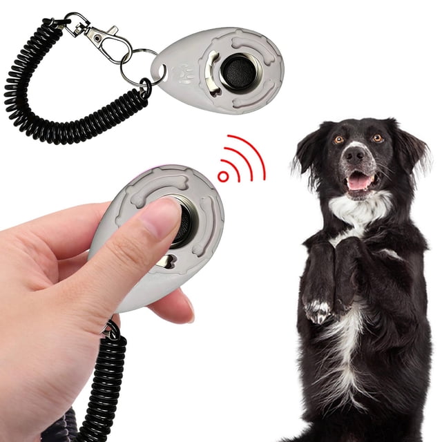 HCBY Dog Training Clicker, Teardrop-Shaped Pet Training Clicker, Dog Clicker with Wrist Strap, for Dog Obedience Training